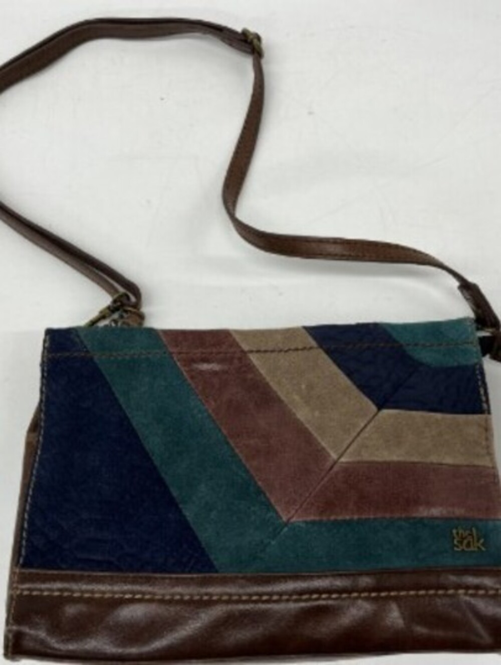 The Sak Suede & Leather Patchwork Crossbody Bag